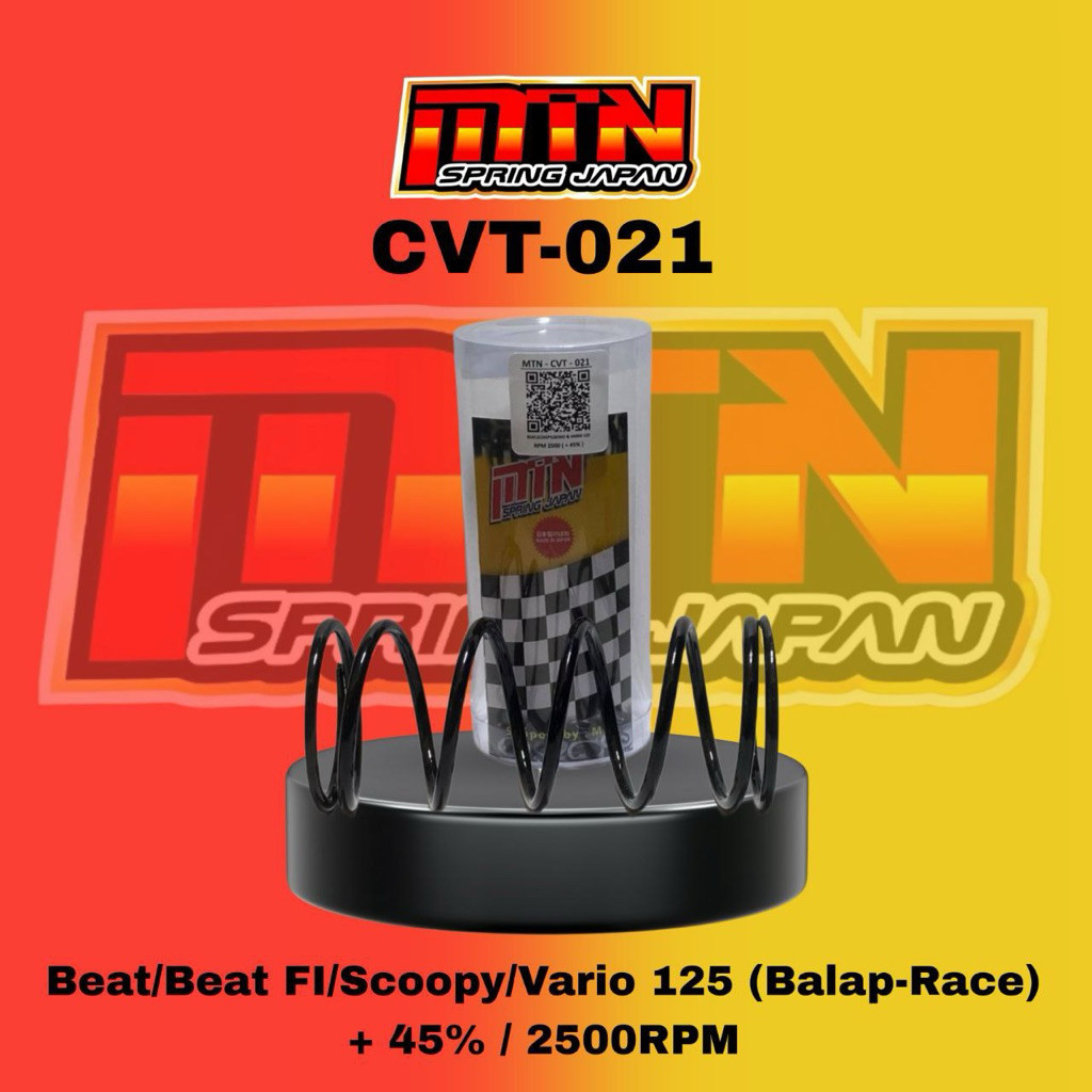 Per CVT Beat,Scoopy,Genio,Vario 125 2500 RPM Balap-Race Original MTN Spring Japan CVT-021 Original M