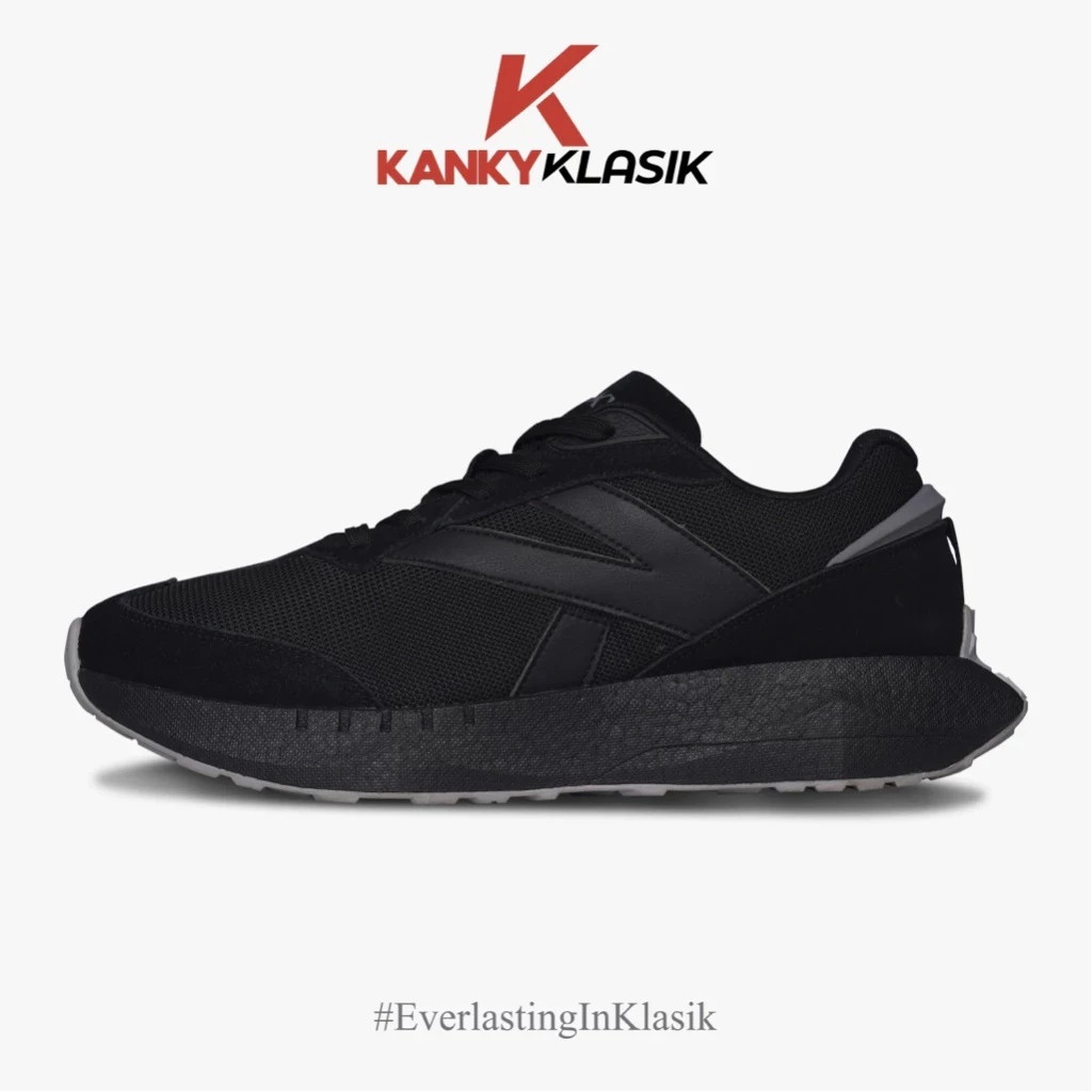 Free kaos kaki Kanky story kagayaku full black sepatu daily activity ukuran 39 sampai 43