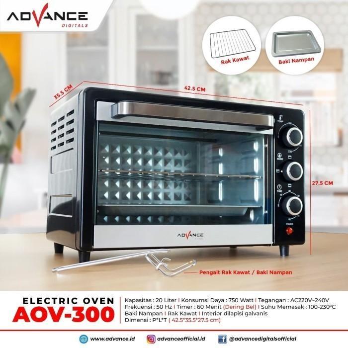Oven Listrik Advance AOV300 Electric Oven 20 Liter 750W AOV-300 - AOV-300