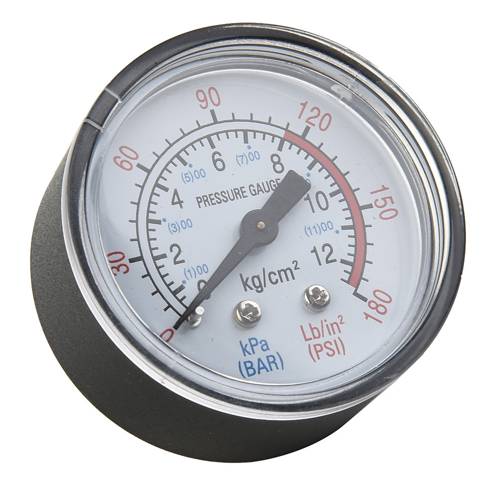 1PCS Compressor Gauge 50mm 1/4" For-BSP Thread 0-180PSI 0-12Bar al Hydraulic Pressure Gauge Meter Ma