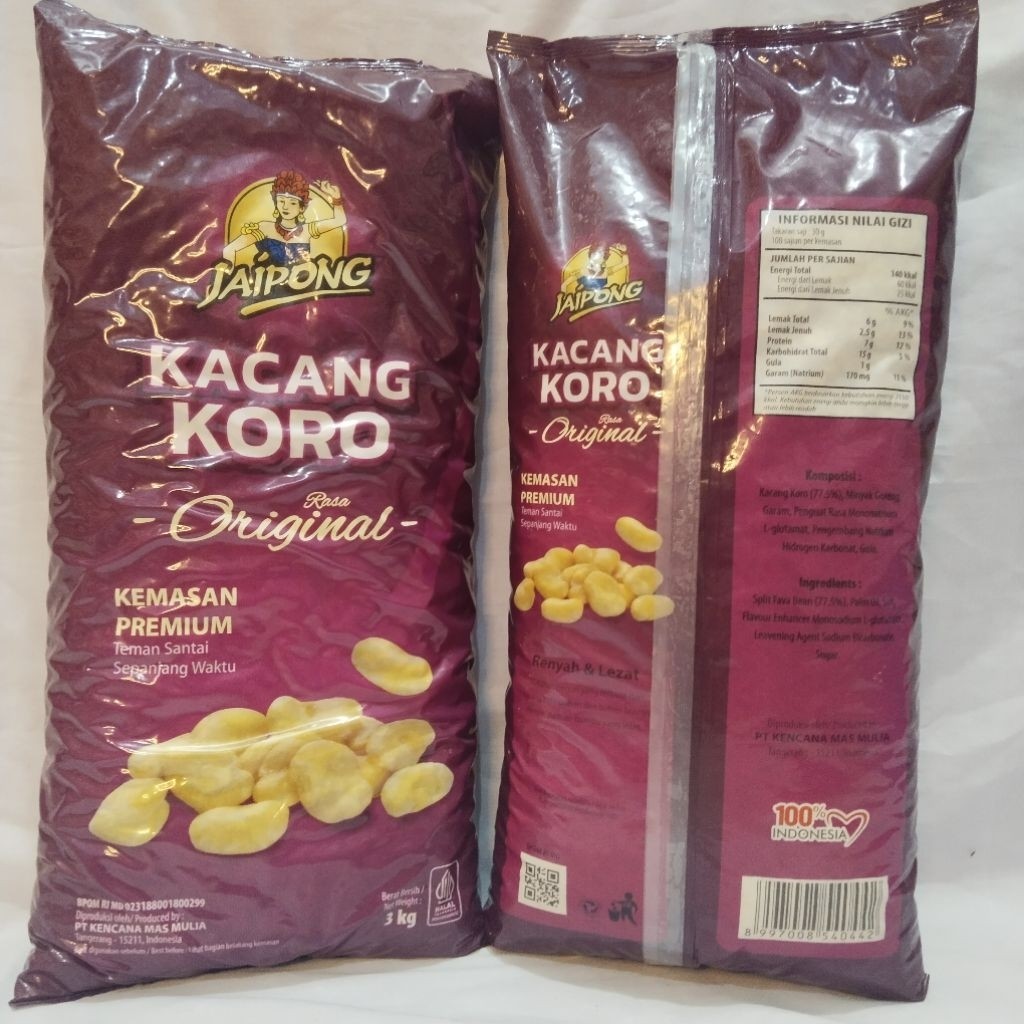 Kacang Koro Kupas Original 3kg / Koro Kupas Jaipong