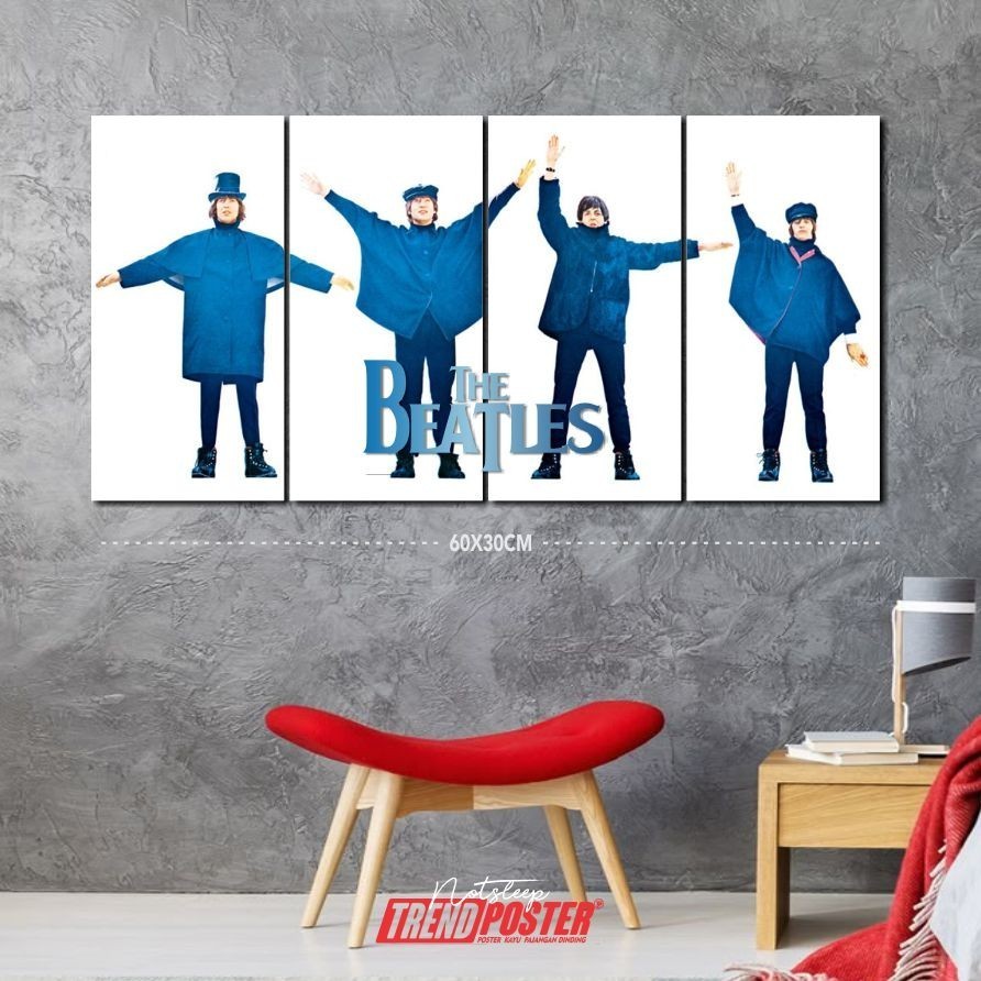 Poster band The Beatles 1 set poster kayu Poster Dinding beatles hd  abbey road art vintage