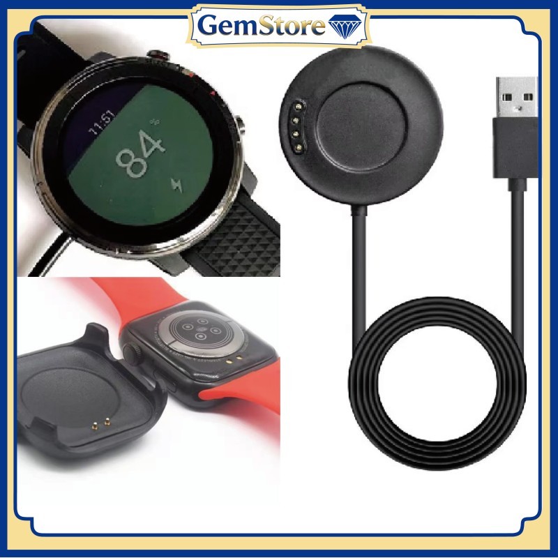 Kabel Charger Smartwatch Hiwatch T500+ Series 7 2 Pin Magnetik Untuk T500 T55 X6 X7 Dock Charging Sm
