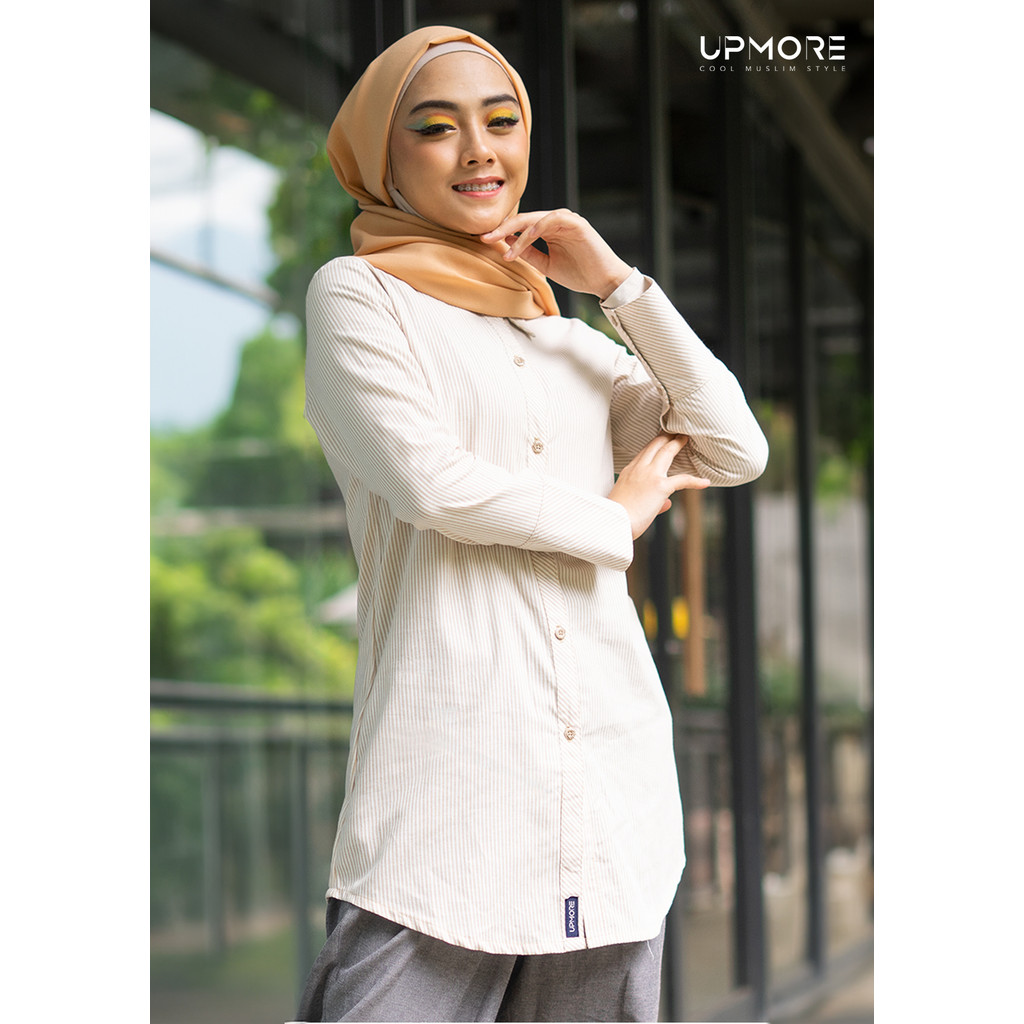 UPMORE Tunik Wanita Muslimah Inner Dewasa Chakira dengan Inner Long Tunik Kekinian Terbaru 2026 Adem