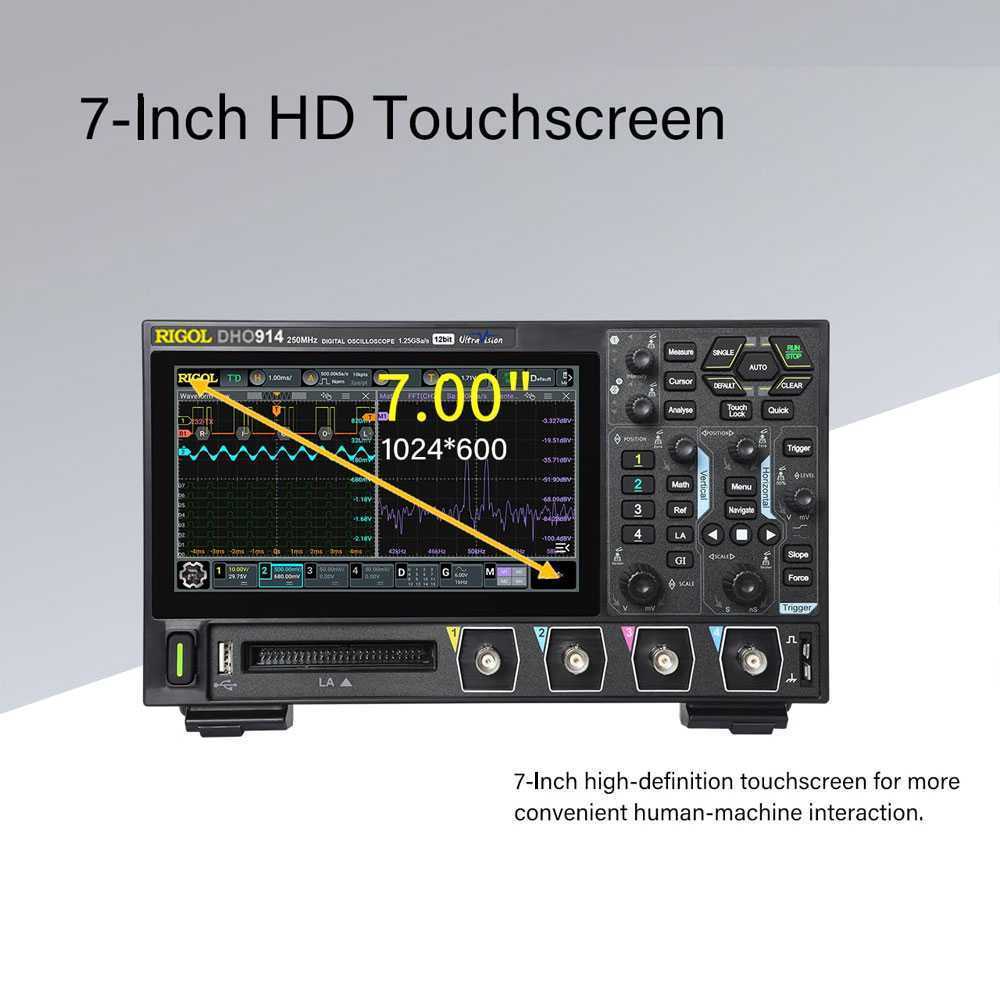 RIGOL Oscilloscope Digital Multimeter Signal Generator 4CH 125 MHz - DHO914