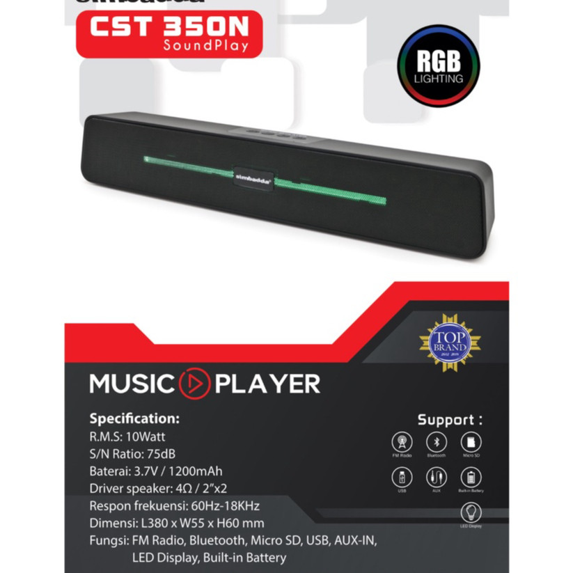 Speaker MURAH Original RUMAH KANTOR Simbadda Speaker CST 350N Sound Play Active Multimedia Komputer