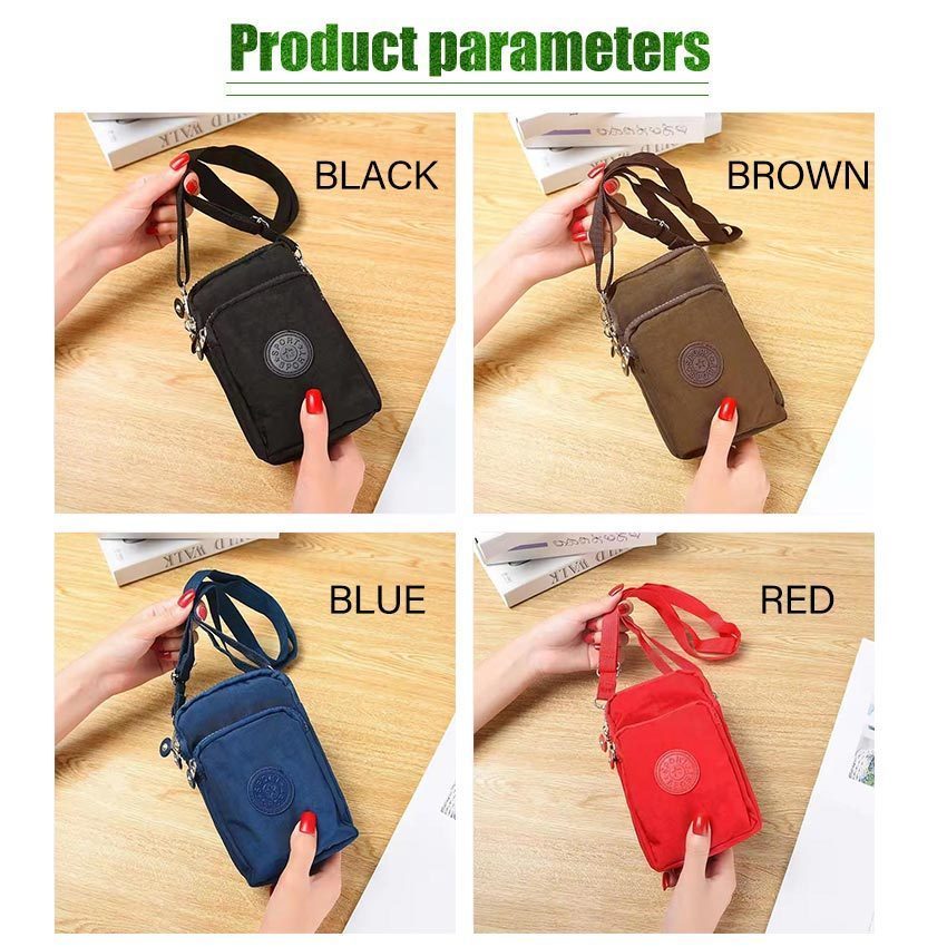 Dompet Selempang Wanita Tas Hp Nylon Waterproof