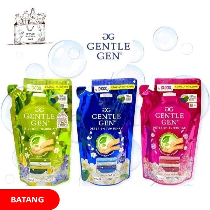 GENTLE GEN DETERJENT CAIR POUCH REFILL - BOTOL 360ML - 700ML ALL VARIAN GROSIR BPC