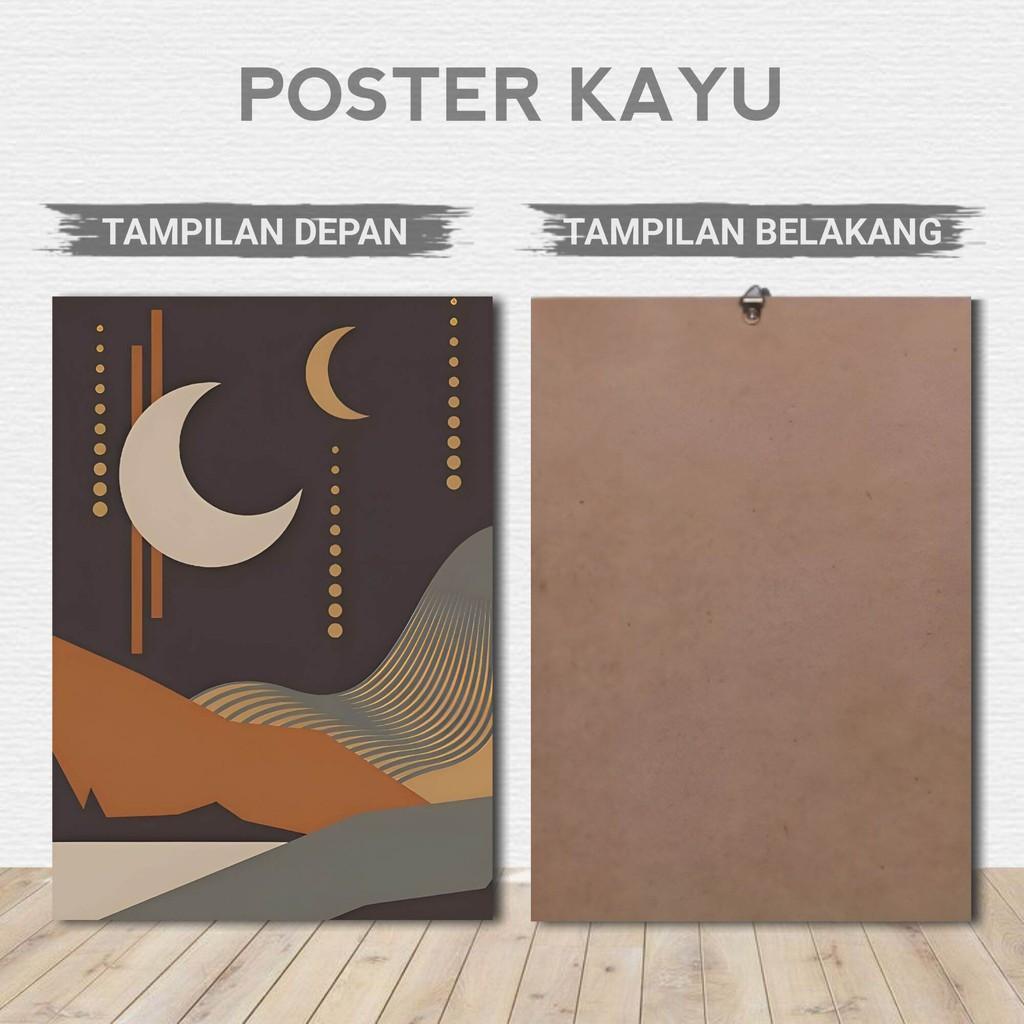 Poster kayu  aesthetic r wanita/cowok  203  Dekorasi Ruang Estetik Pajangan Dinging Poster Kayu Wall