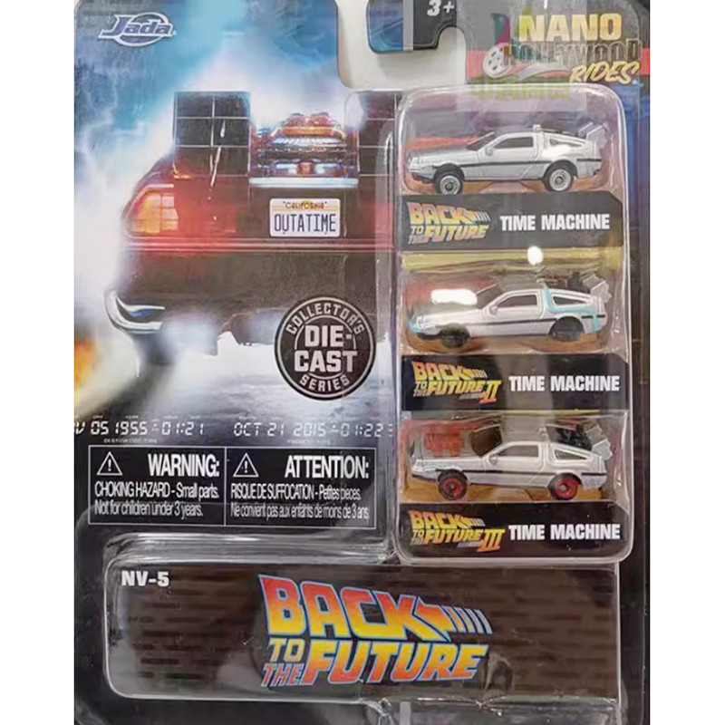 Jada 1:64 Back To The Future Time Machine DMC-12 delorean Mini Model Alloy Model Car Miniature toy 3