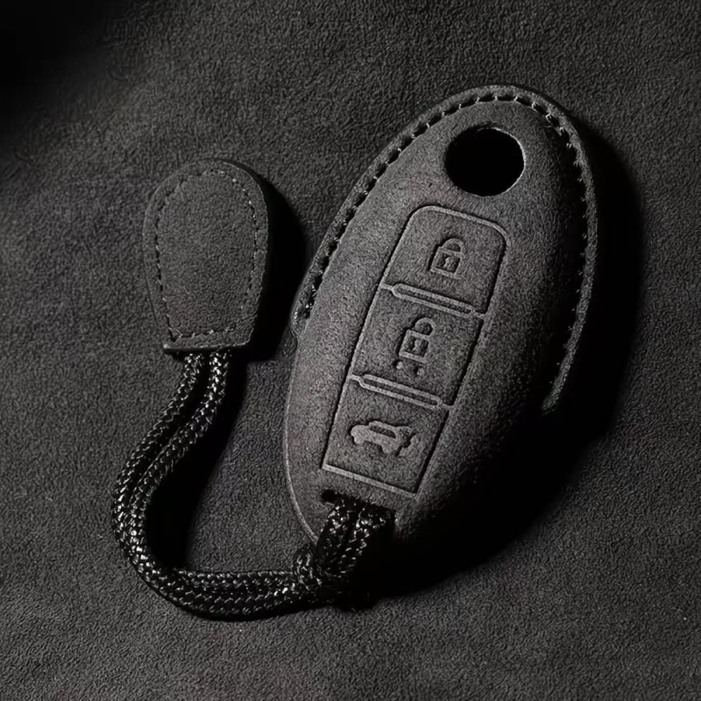 Car Key Case For Nissan Qashqai Juke J10 J11 X-Trail T32 T31 Kicks Tiida Pathfinder Note Suede Leath