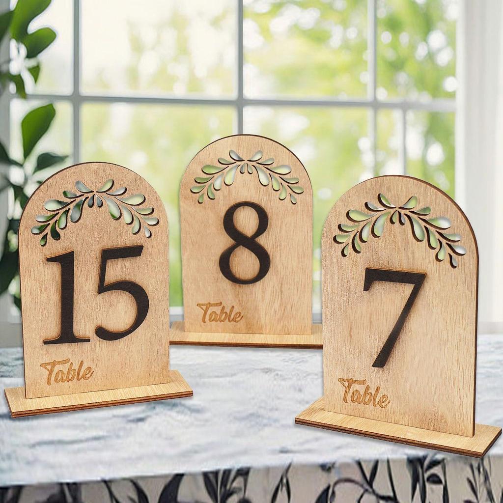 Kartu tempat pernikahan, papan nama kayu, kartu meja pernikahan, gaya pedesaan, kartu meja kayu beru