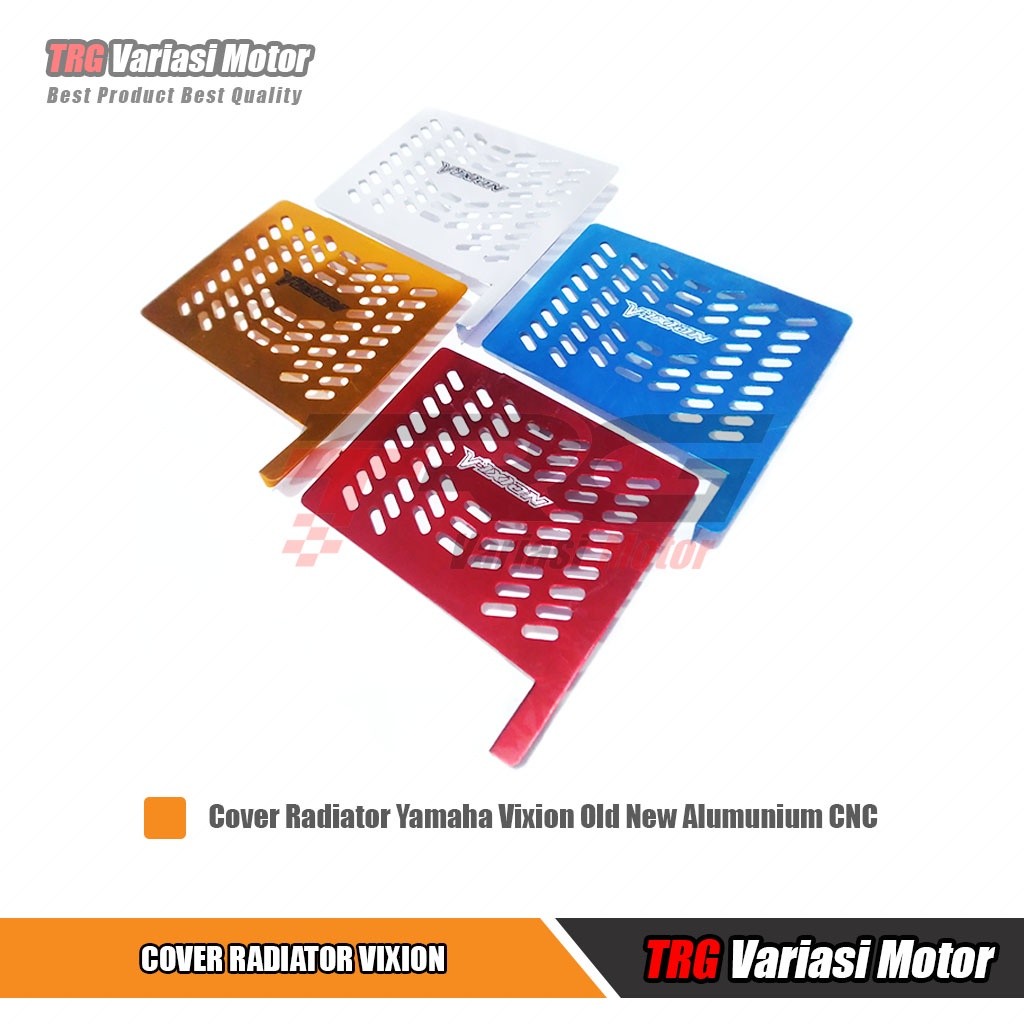 Cover Radiator Vixion Tutup Radiator Vixion Old dan New AJV Bahan Alumunium CNC Tebal 1 MM 4 Variasi