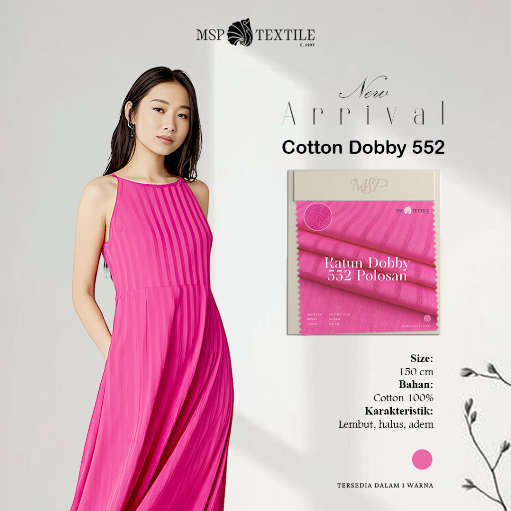 KATUN DOBBY #552 KAIN PREMIUM UNTUK PASHMINA KEMEJA GAMIS BAJU TIDUR