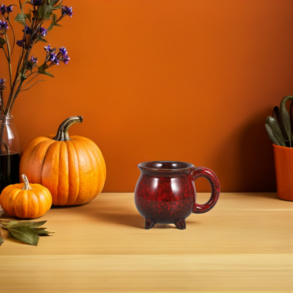 Halloween Ceramic Coffee Mug 350ml Witch Cauldron Porcelain Novelty Gothic Party Coffee Mugs Spooky 