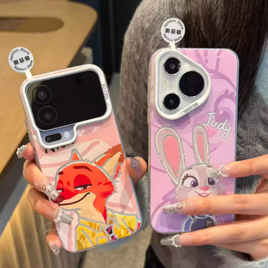 Case hp Zootopia Nick & Judy untuk casing Vivo Y12i Y17SY19 Y15S Y35 IQOO U10 Y02T Y15A Y5S Z5i U3U2