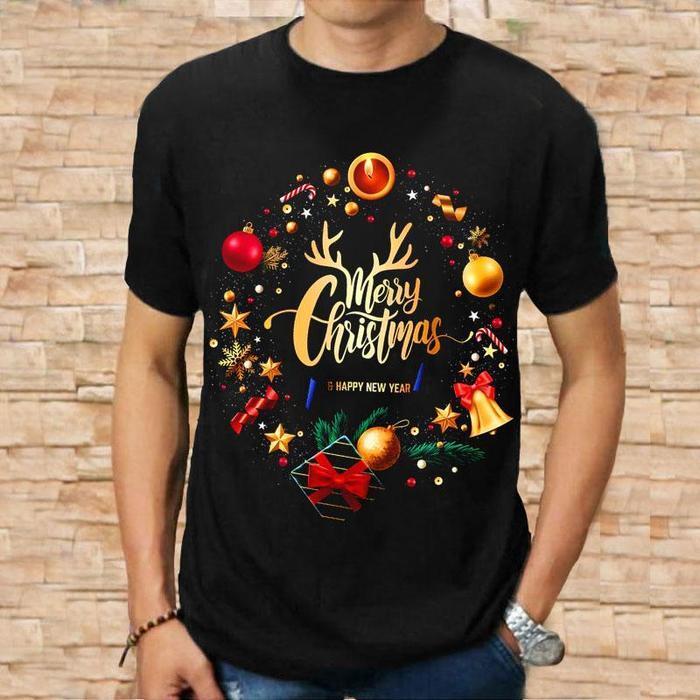 Celebrate in Style with MERRY CHRISTMAS Men's T-Shirt - Perfect for Holiday Outings and Cozy Gatheri