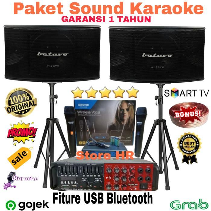 paket sound system karaoke betavo siap pakai 8 inch