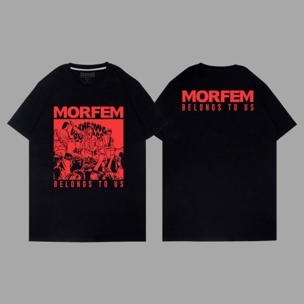 BBTU - TEES - MORFEM RED X BBTU Tidur pendek Fashion Hardworking T shirt TOP