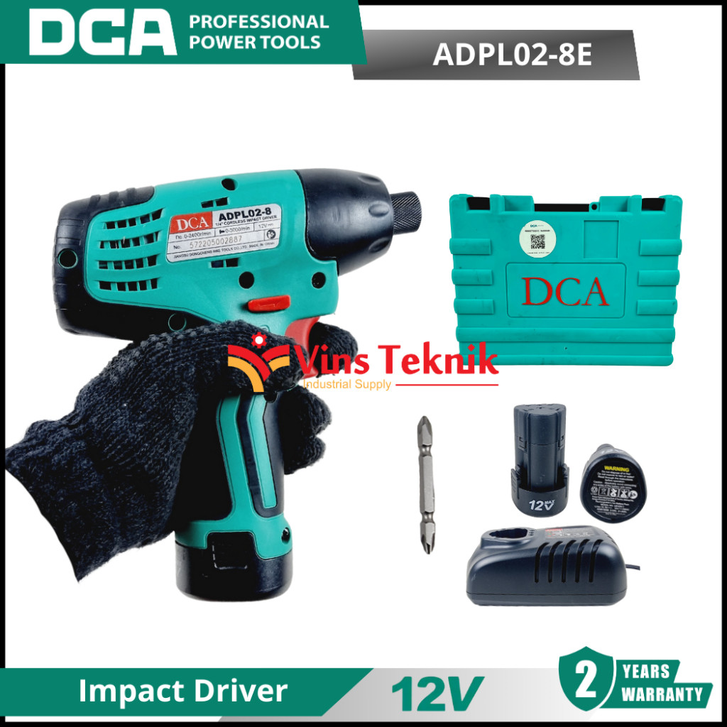 DCA ADPL02-8 Mesin bor obeng baterai impact driver ADPL02-8E