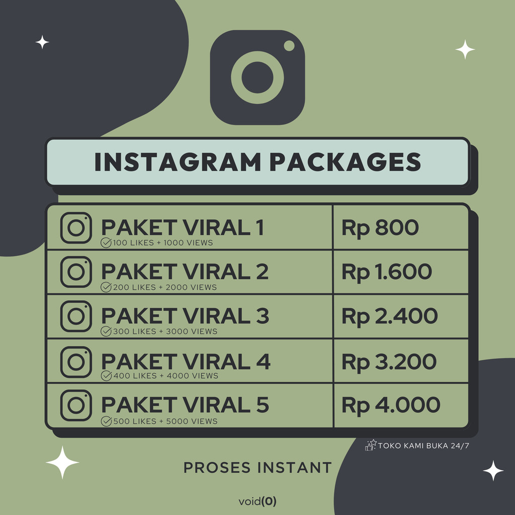 Paket View & Like Instagram Real Permanen Worldwide Non-Indonesia Mix – Likes & Viewers Reels High Q