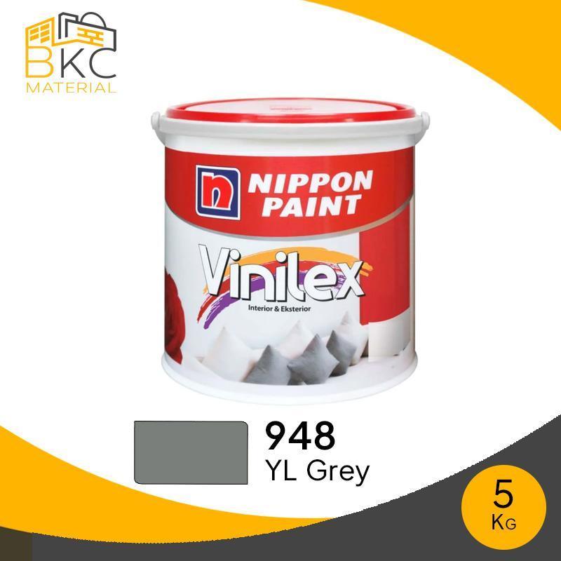 Cat Tembok NIPPON PAINT Vinilex Interior dan Eksterior 948 YL Grey 5 kg (Galon)