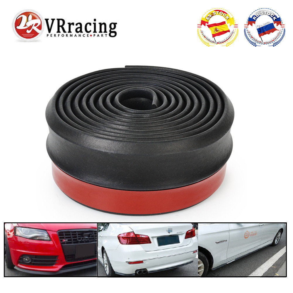 2.5M Car Bumper Lip Stickers Car Front Bumper Lip Rubber Car Bumper Protectors Exterior Mougs Bumper