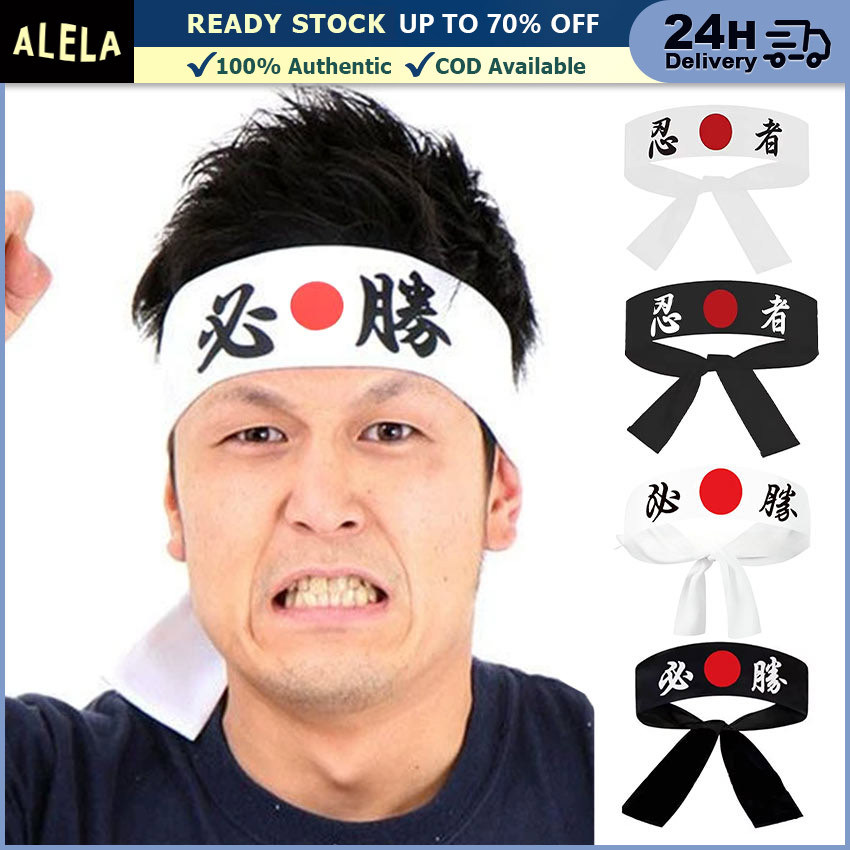 Hachimaki Ikat Kepala Jepang Tulisan Hachimaki Putih Hitam