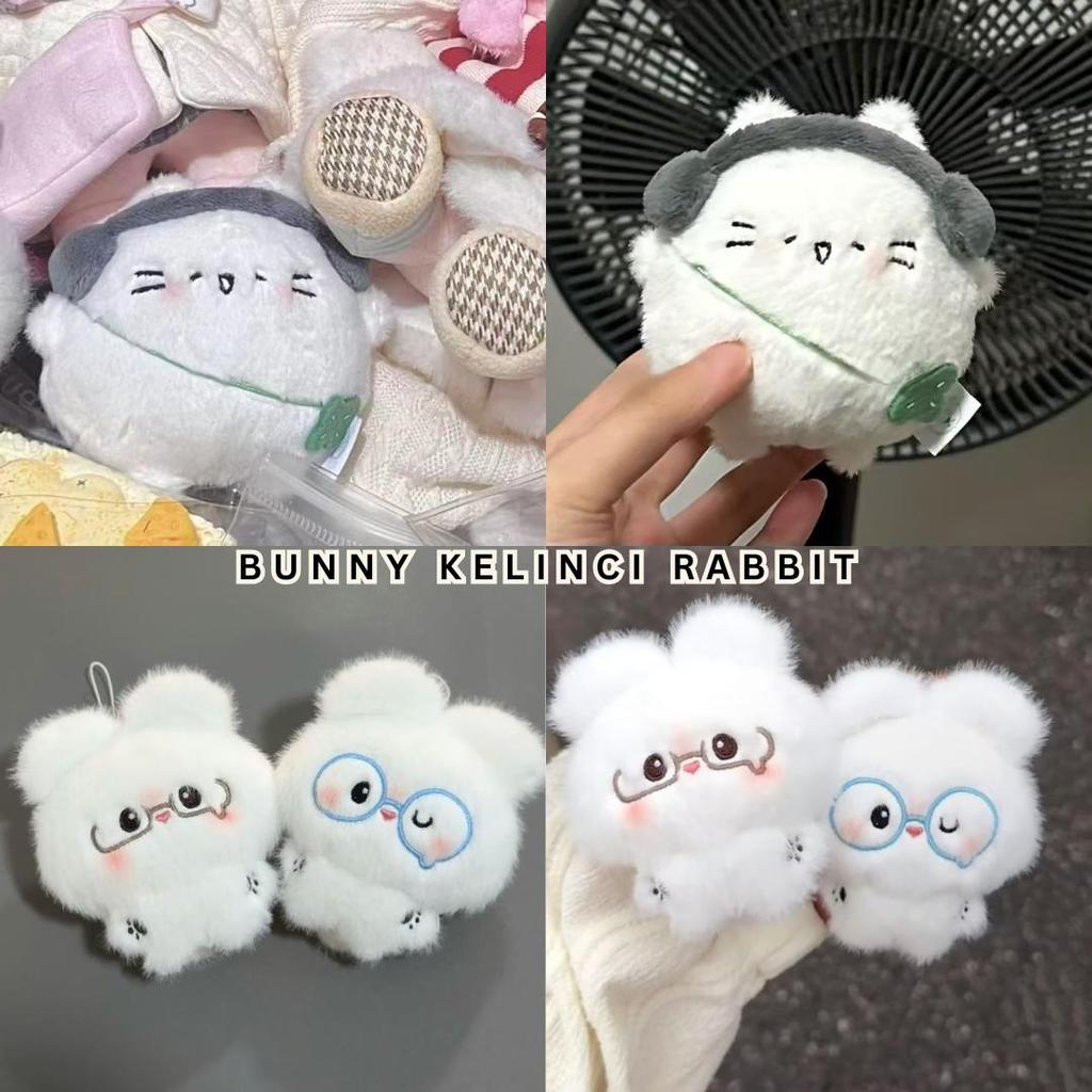 Gantungan Kunci Boneka BUNNY KELINCI RABBIT Plushies Keychain Ring Cute Lembut Premium