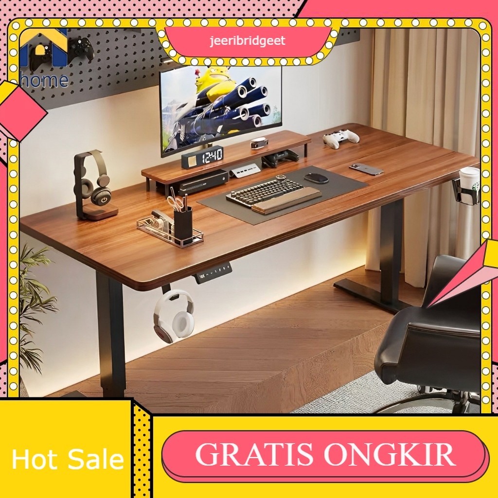 Meja Laptop Adjustable Meja Belajar Adjustable Meja Gaming Minimalis Meja Komputer Angkat listrik Se