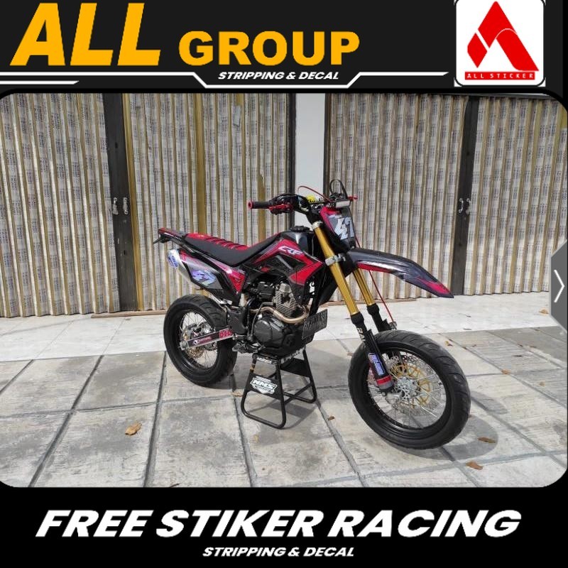 Decal crf hologram desain bebas suka suka Motor Motorcycle