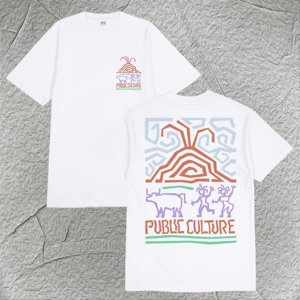 COD  Public Culture - Volcano Tee - White Fashion T-Shirt