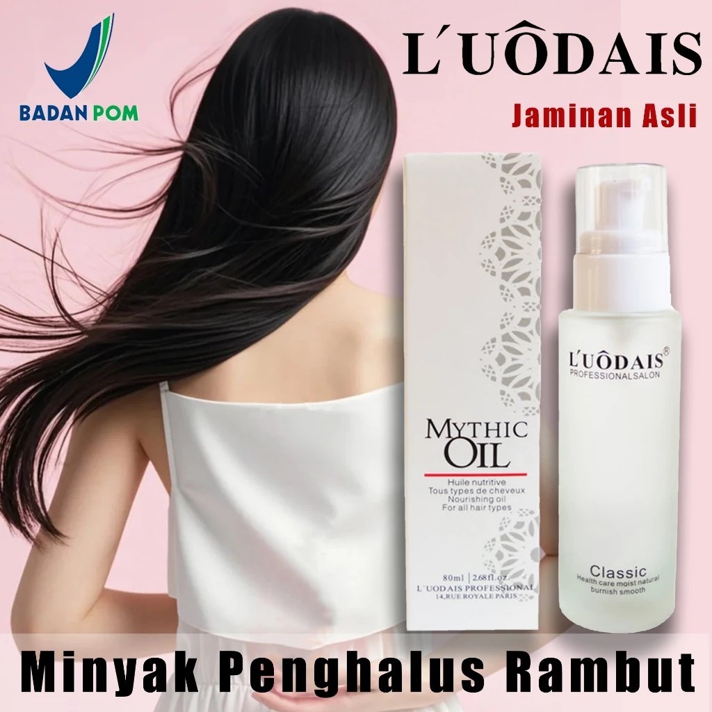 LUODAIS Hair Repair Essence  Rambut Argan Oil Hair Treatment Serum for Frizzy and Dry Hair Nourishin