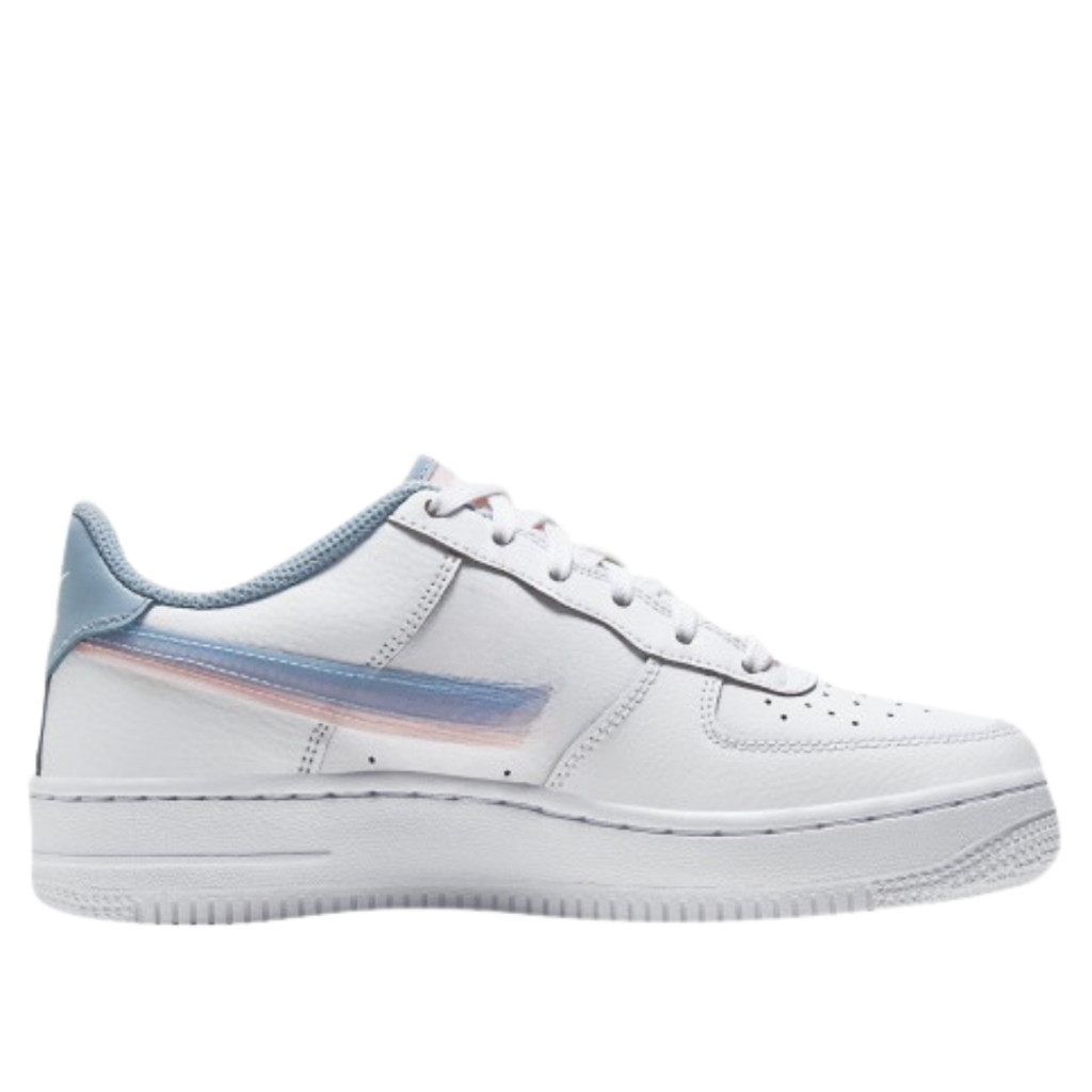 Sepatu Sneaker Air Force 1 Low LV8 Double Swoosh Light Armory Blu Original 100% FREE KAOS KAKI & FRE