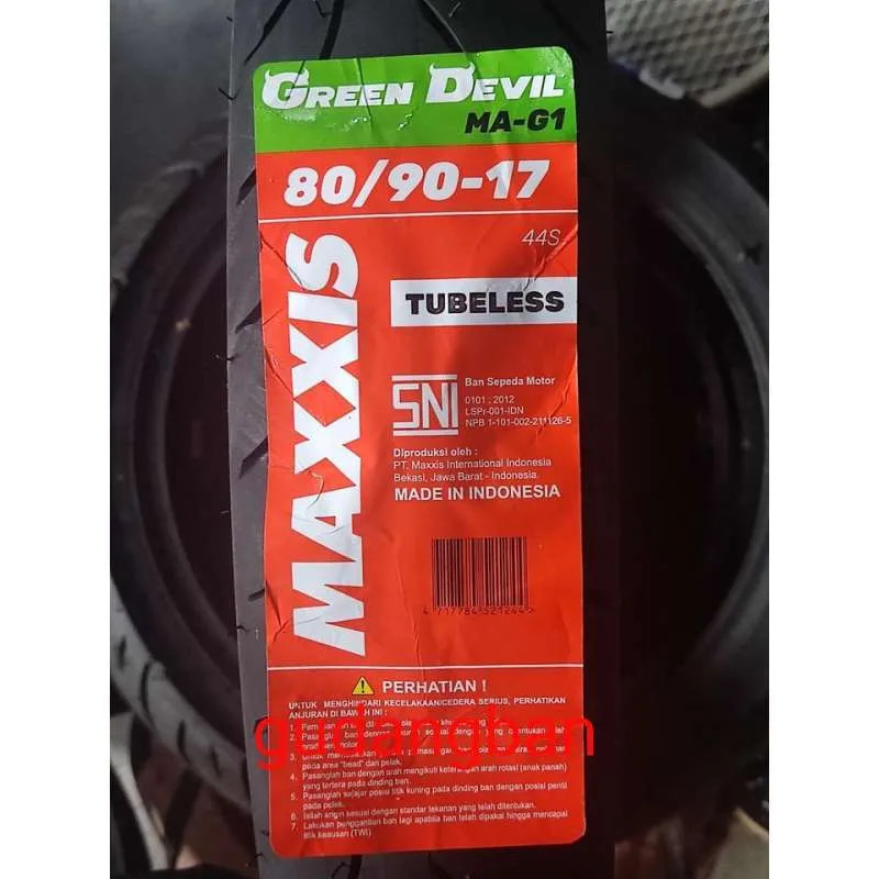 BAN MOTOR BEBEK MAXXIS GREEN DEVIL MA-G1 RING 17 TUBELESS MOPED SATRIA FU