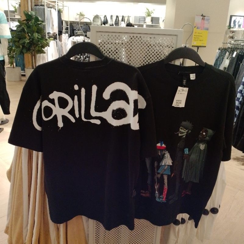 Tshirt H&M Man X GORILLAZ Ready Stock