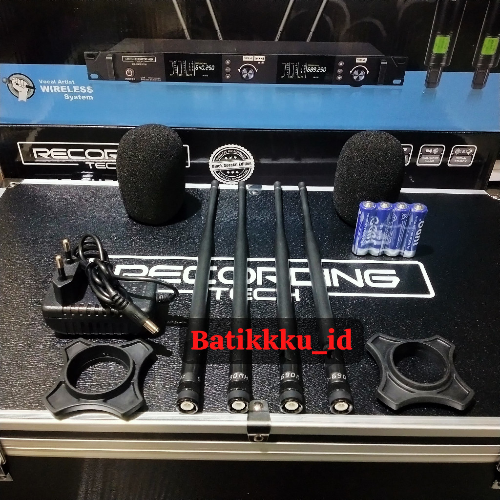 GS Mic Wireless Recording Tech RT SUPER 200 MK II RT SUPER200 ORIGINAL FREE KOPER