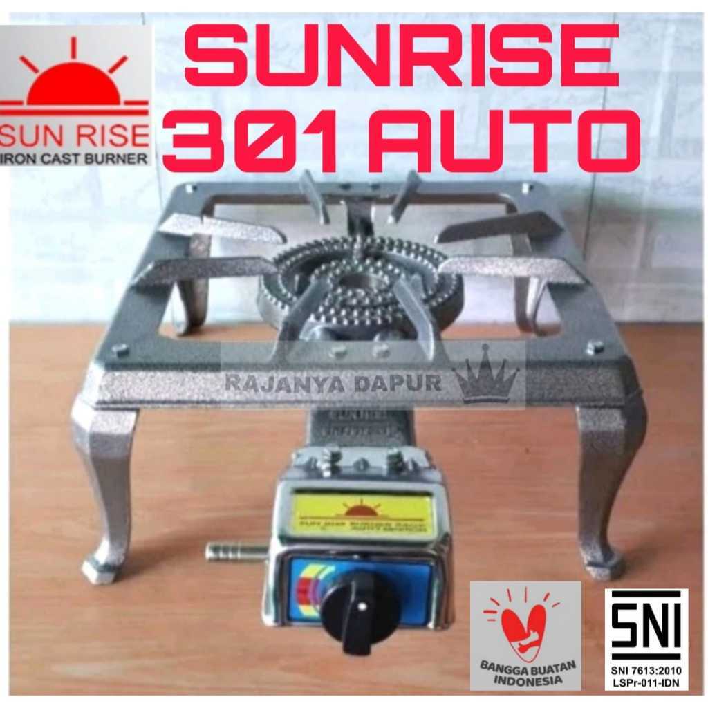 PROMOKompor gas bodi cor sunrise SUN RISE tipe 301 auto SNI - kompor sr 301auto api seribu - sr 301 