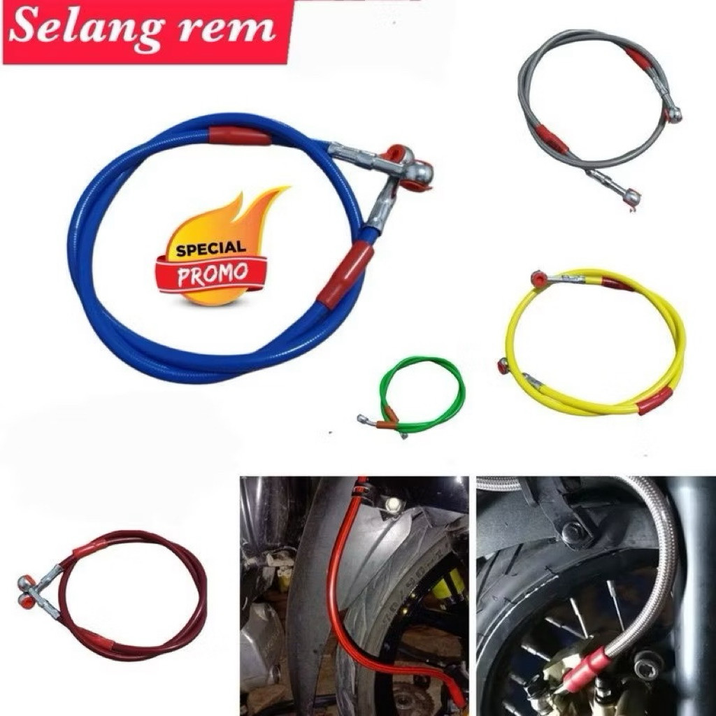 Selang Rem  Depan Belakang Warna 60 CM 95 CM 130 CM 215 CM / Selang rem variasi mio beat vario scopy