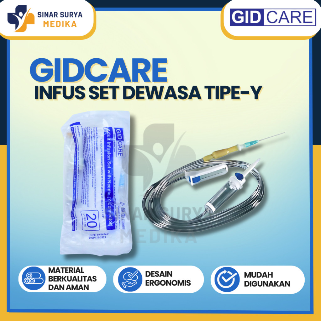 Infusion Set Adult Y Type Gidcare / Alat Selang Infus Set Dewasa