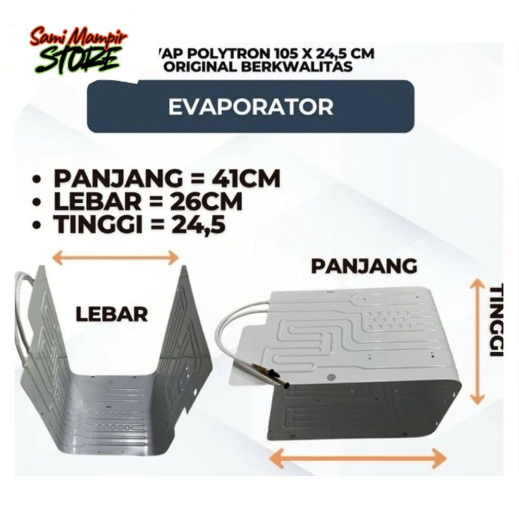 SMStore New Evap TEKUK Kulkas Polytron Evaporator Kulkas 1 Pintu Polytron 105x24,5 TEKUK Epap Kulkas
