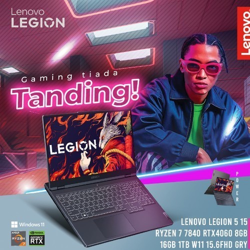 LENOVO LEGION 5 15 RYZEN 7 7840 RTX4060 8GB/ 16GB 1TB W11 15.6FHD GRY
