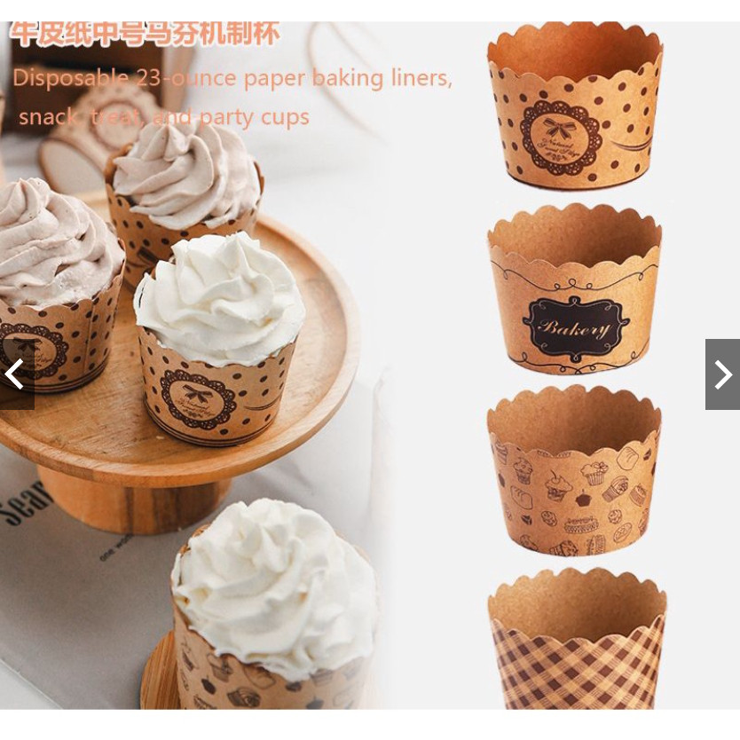 50pcs paper cupcakes motif warna warni / muffin cup / kertas cupcakes / kertas roti / paper cup cake