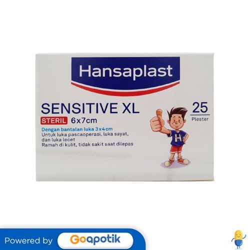 Hansaplast Sensitif Xl Steril 6 X 7 Cm Box 25 Plester