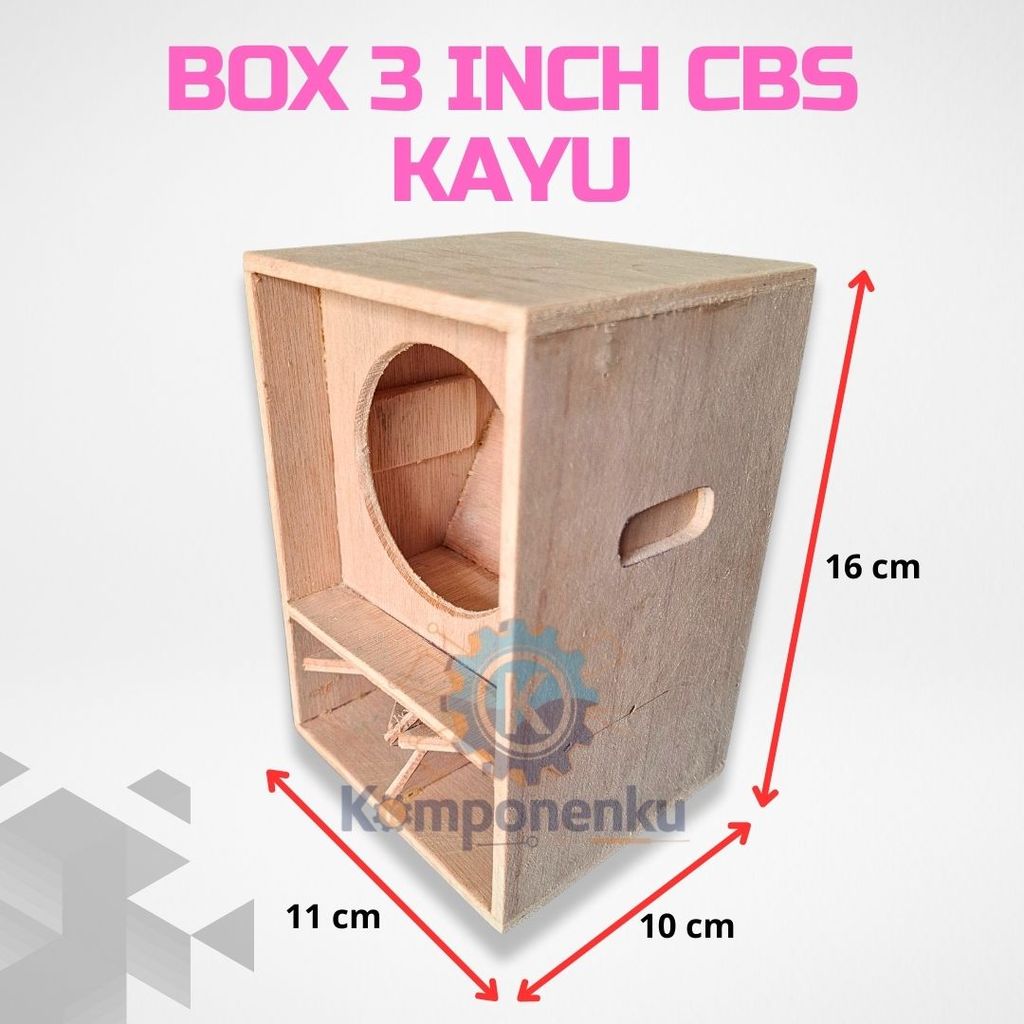 Box Speaker 3 Inch CBS Single Kayu Lapis  dengan Karakter Suara Jelas