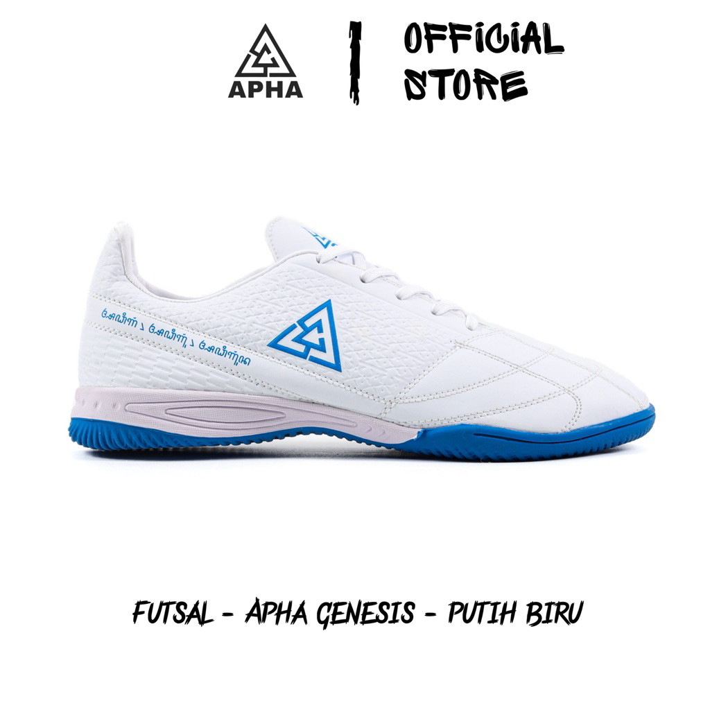 APHA - Sepatu Futsal Apha Genesis Putih Biru