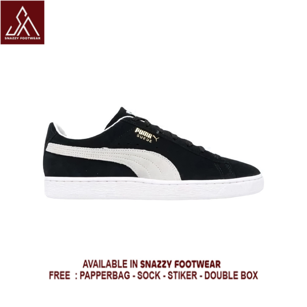 Sepatu Sneakers Puma Suede Black White Classics 100% Original Unisex