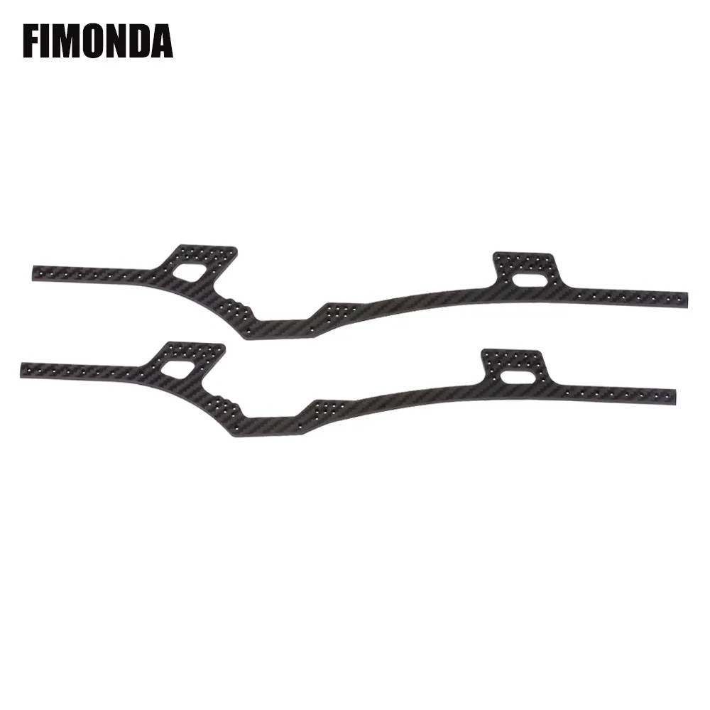 2Pcs Carbon Fiber Chassis Rails LCG Cheater Rigs Frame for 1/10 RC Crawler Capra SCX10 III TRX4 Port