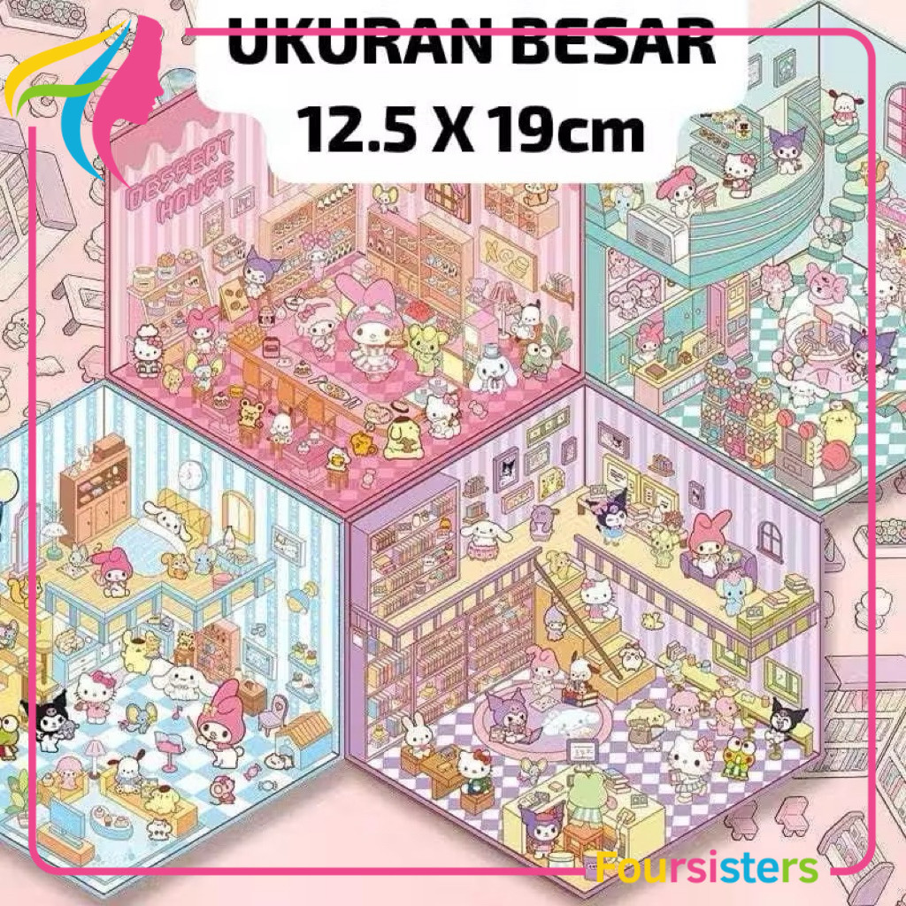 [FS] Stiker Set 3D Stiker Decorative 3D Korea MOtif Lucu Stiker Decoration Mainan Anak Korea Stiker 