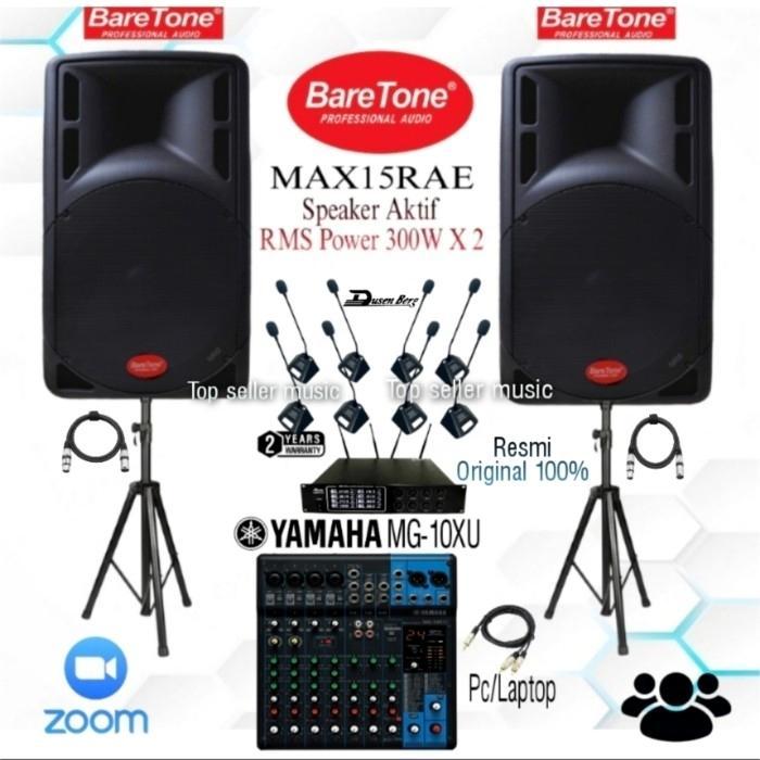 PAKET MIC CONFERENCE 8 MIC DUSENBERG SOUND 15 INCH AKTIF MIXER YAMAHA